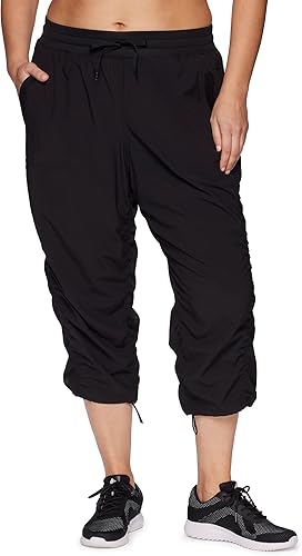 RBX Active - Pantalón capri con cordón para mujer talla grande ligero tejido y a la moda