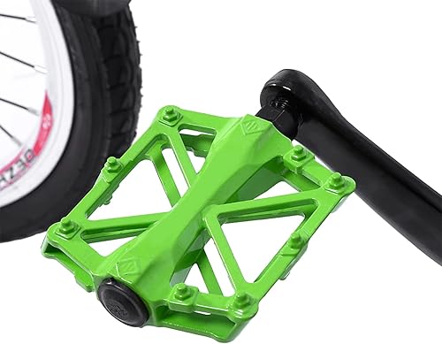 Miniatura 2 de Pedales de aluminio, 3 colores brillantes, 1 par de pedales de aluminio duraderos, antideslizantes, plataforma plana, pedal de bicicleta MTB, para