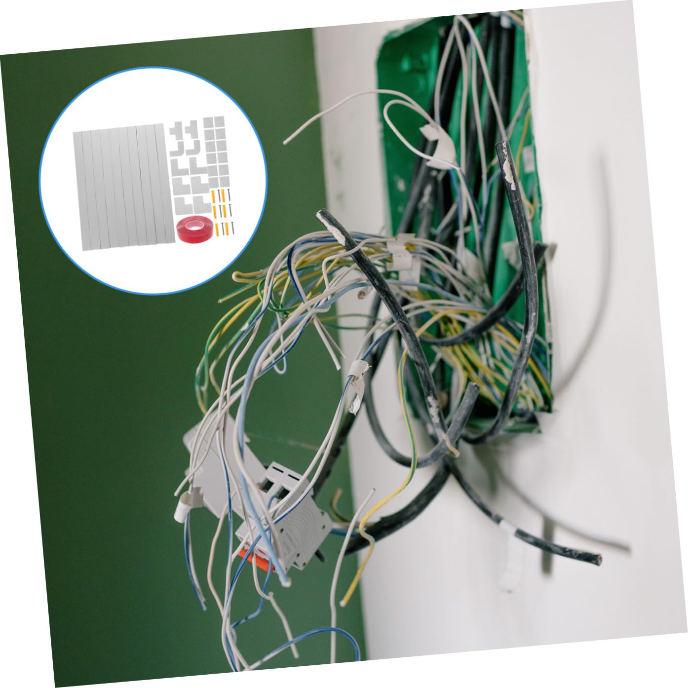 Artibetter Kit Canalina Passacavi in Pvc Bianco Autoadesivo Copri Fili Elettrici per Casa e Ufficio