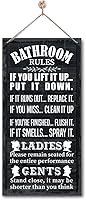 Vista 19 de Letrero Colgante de Reglas de Cocina en Madera, Decoración Rústica de Cocina en Madera, Letrero de Arte de Pared Impreso en Madera, Letrero Rústico