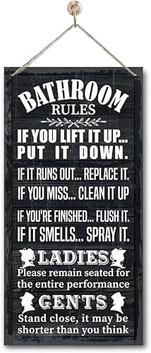 Miniatura 19 de Letrero Colgante de Reglas de Cocina en Madera, Decoración Rústica de Cocina en Madera, Letrero de Arte de Pared Impreso en Madera, Letrero Rústico