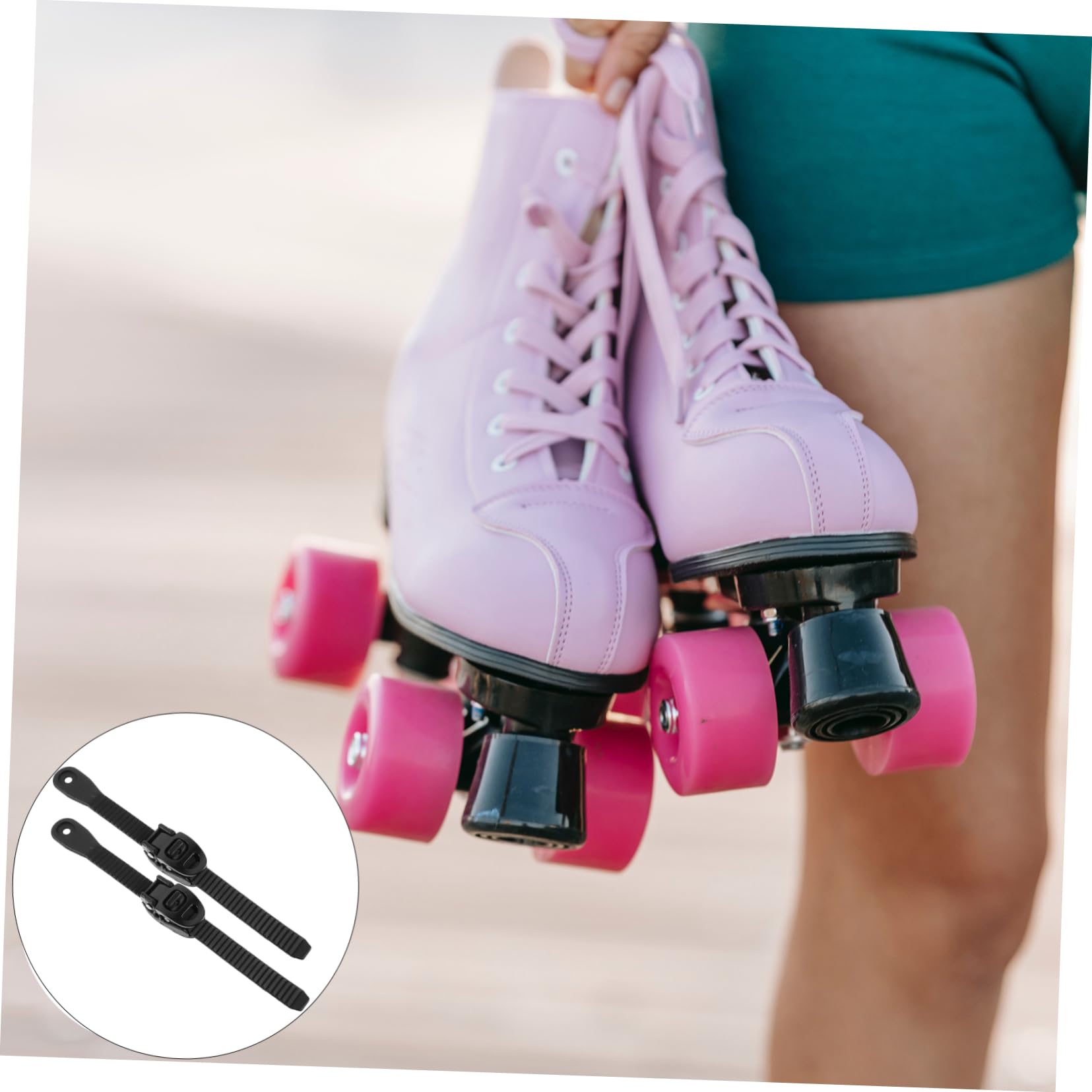 Anneome 2 Set Scooter Skate Fibbie E Cinghie Di Fissaggio Accessori Per Pattini A Rotelle Cinghie In PVC Resistente Per Fissaggio Stabile Adatto Per Pattinaggio In Linea E All'aperto