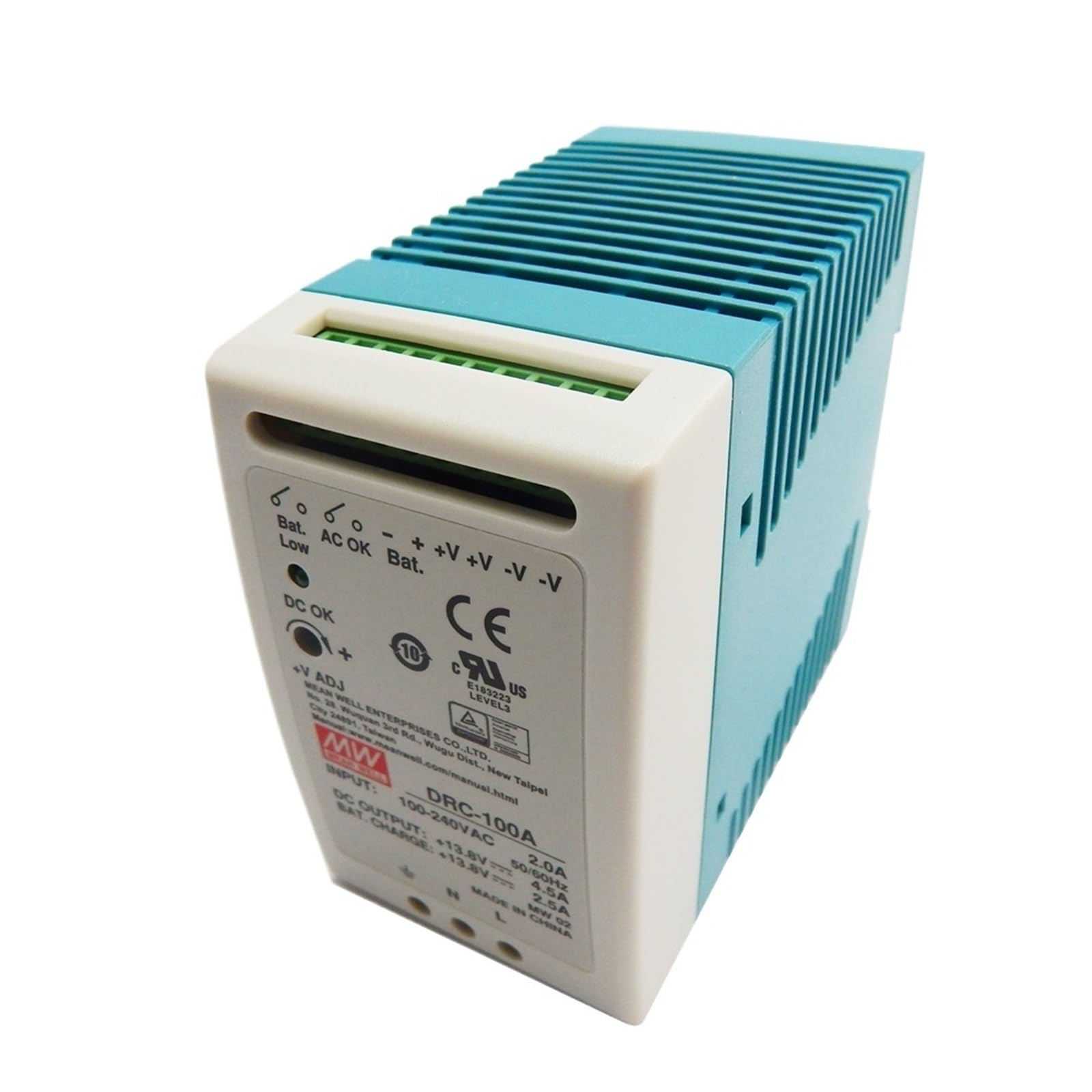 1 pièces DRC-100A DRC-100B 13.8V 27.6V 100W UPS DIN Rail Industrie de sécurité ou systèmes de Batterie Alimentation à découpage(DRC-100A)
