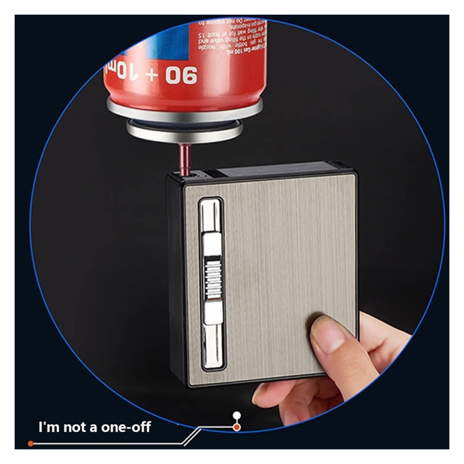 Amazon.com: GHFGHMN 2 in 1 Cigarette Case Lighter, Cigarette Case with  Lighter, Refillable Windproof Gas Lighter, Holds 20 Regular/Extra Large  Cigarettes Portable Lighter, Gift for Men(Color:Black.s) : Health &  Household