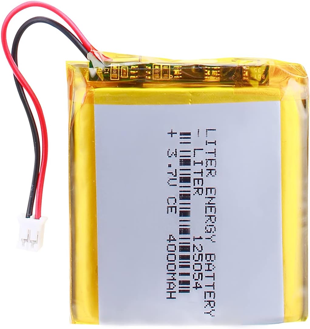 Liter energybattery 3.7V Lipo Battery 4000mAh Rechargeable Lithium ion Polymer Battery 125054 with JST Connector