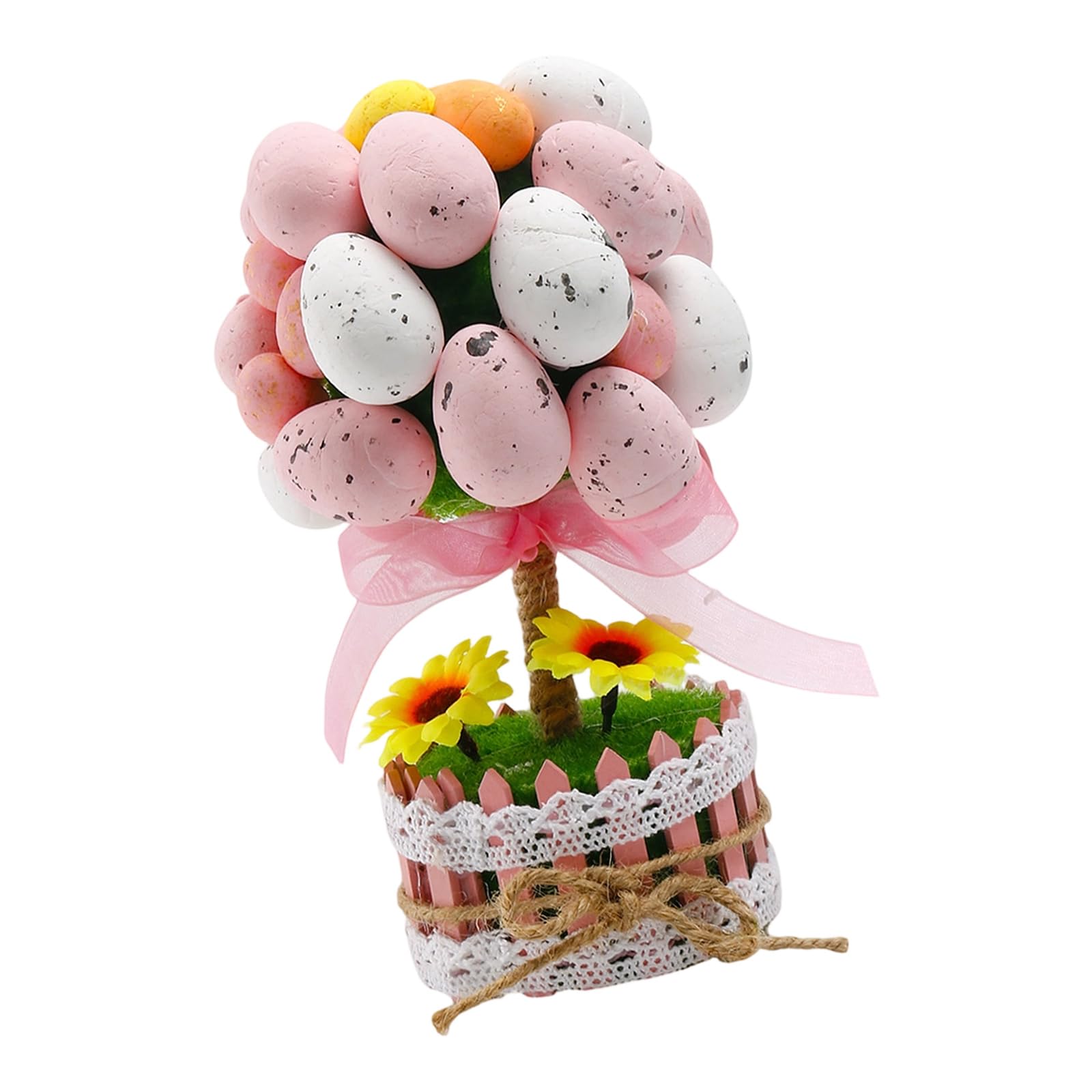 Tsophreniq Multifunctional Easter Themed Artificial Plant Decor with Eggs for Celebration Ambiance Easter Themed Artificial Eggs Plant Ornament for Festival Home and Decors