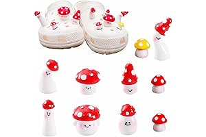 Cute 3D Mushroom Croc Charms