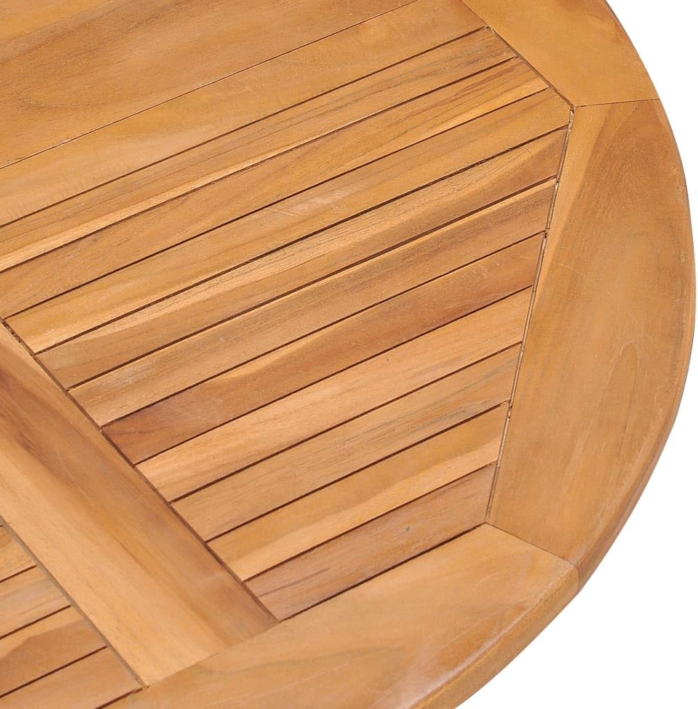 vidaXL Solid Teak Wood Folding Patio Dining Set 5 Pieces Garden Dinner Table Chairs Foldable Outdoor Balcony Terrace Furniture Set Wooden