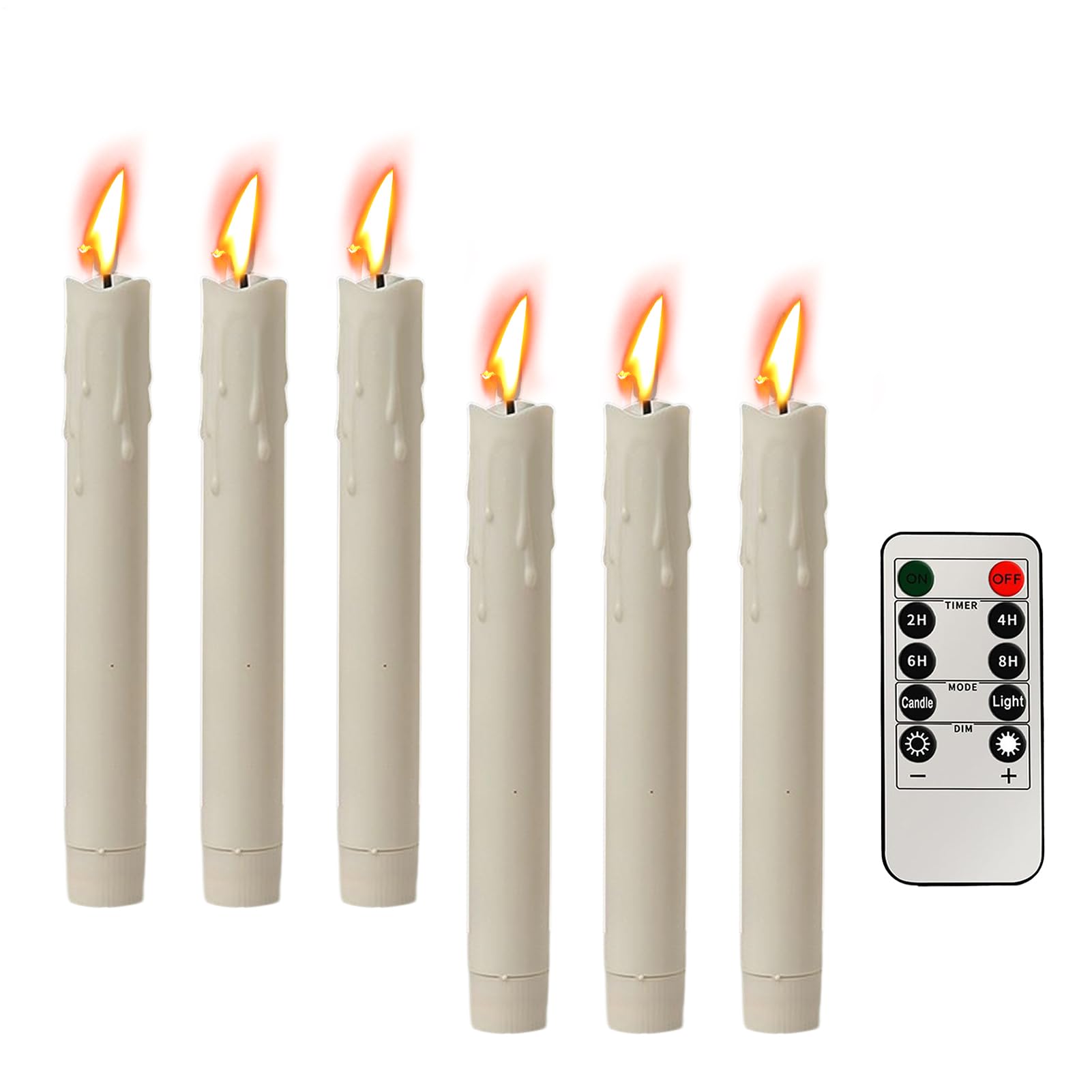 Velas LED parpadeantes sin llama con mando a distancia para eventos 8