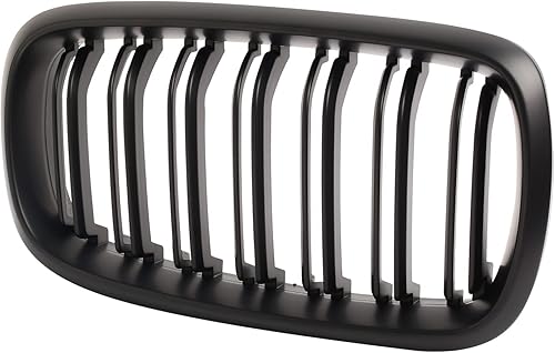 Miniatura 62 de Parrilla de riñón para parachoques delantero, color negro brillante, compatible con BMW X5 E70 X6 E71 2007-2014 doble listón doble línea Láminas