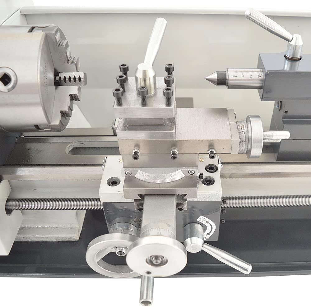 8"x16" Metal Lathe Bench Lathe Inch Thread Brushless Motor Variable Speed Precision Bench Turning Machine 900W 110V