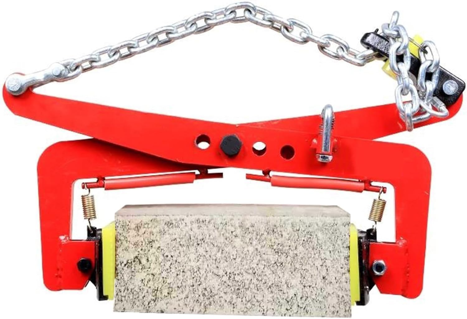 Verstärkte Hebezange aus Kettengliedern, robuste Stahlklemme für Anschlagmittel, ideal zum Heben von Granit, Glas, Metallplatten und zum Umschlagen von Straßenstein,17in