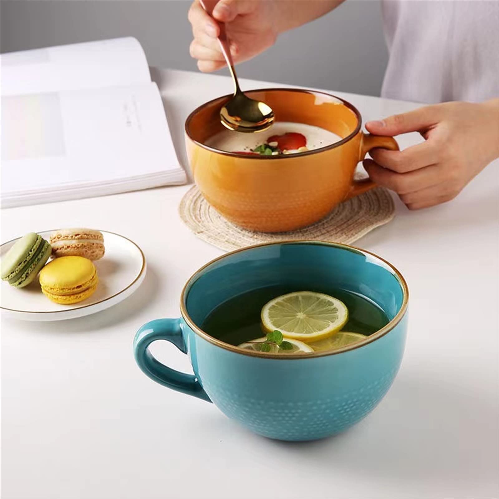 Filiżanki do kawy Ceramiczne 700 ml Duża Pojemność Śniadanie Mleko Owsiane Kubek Kawy Ceramiczny Kubek Biuro Kuchnia Drinkware Instant