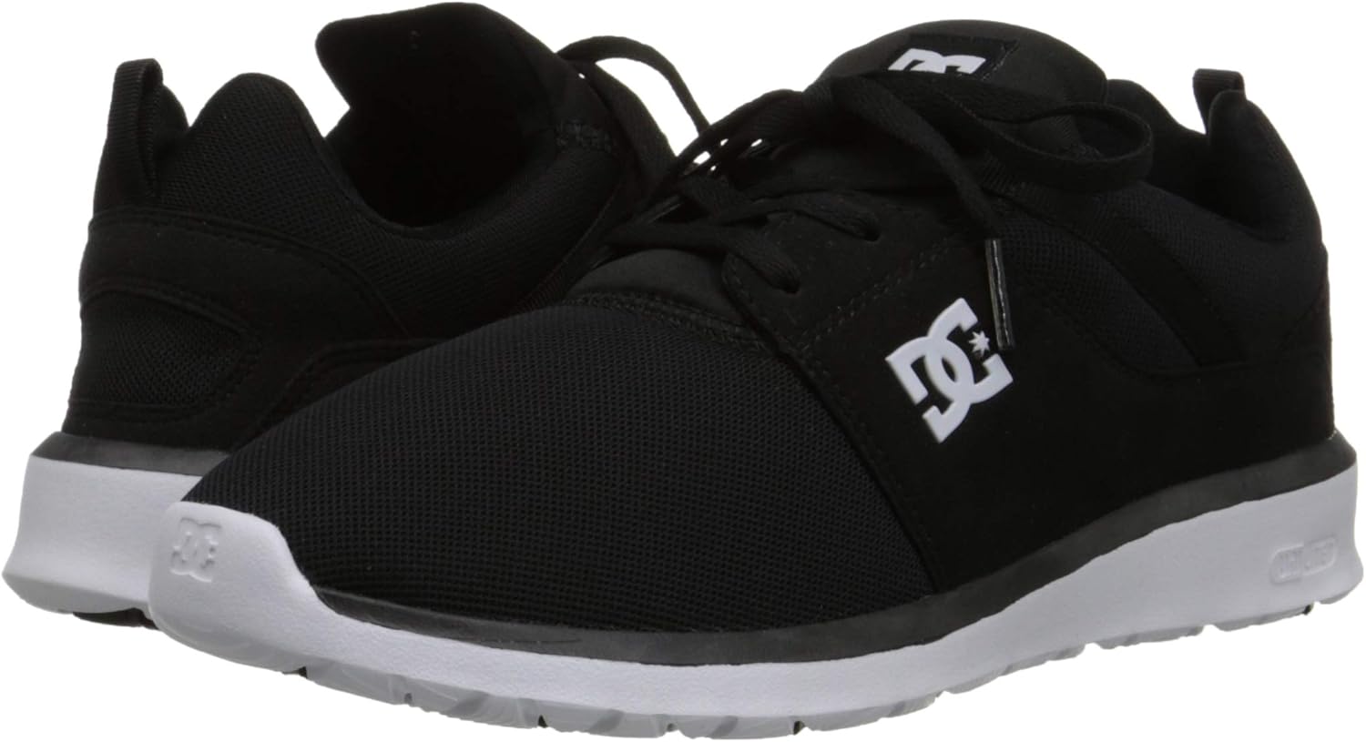 DC Men's Heathrow Casual Skate Shoe 4 Black/White