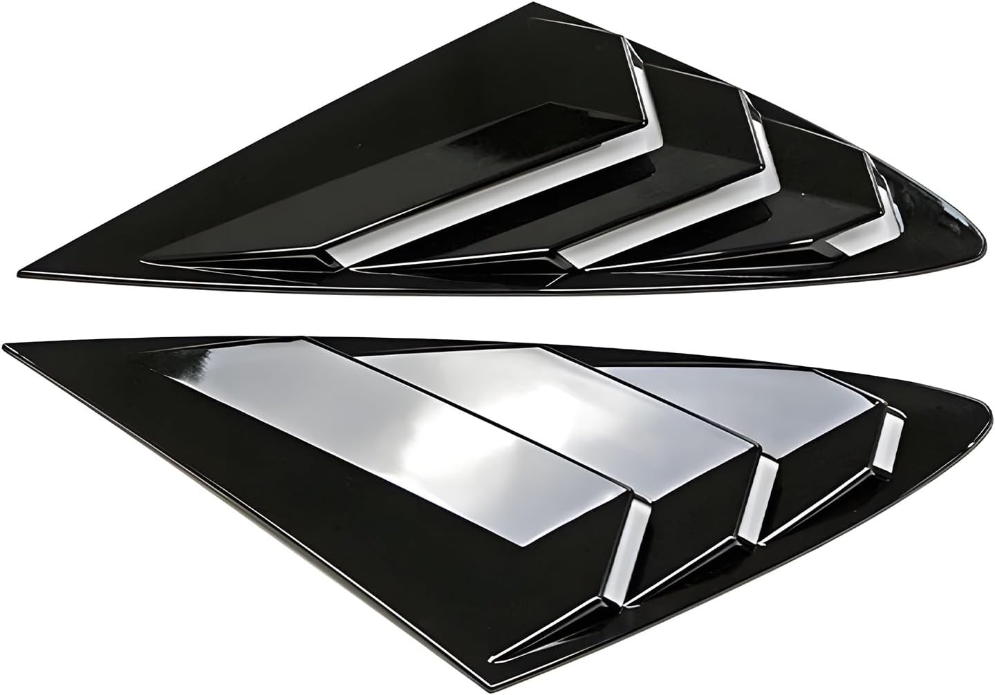 Car Rear Louver Window Side Shutter Cover Trim, Spoiler, Compatible with Hyundai Sonata 2020-2022(Gloss Black)