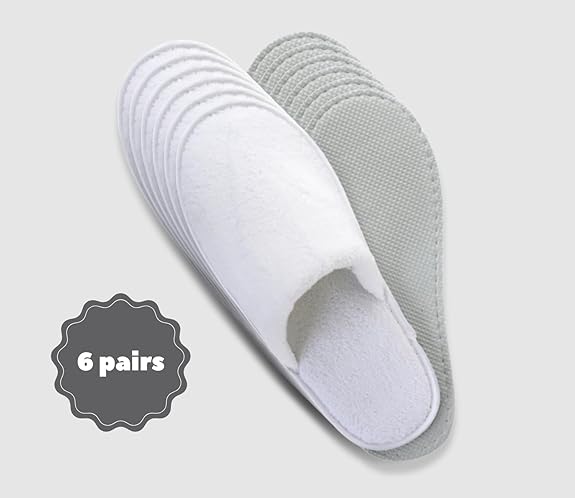 Hotelslippers, 5 paar, kleurrijke pantoffels, set badslippers, slippers