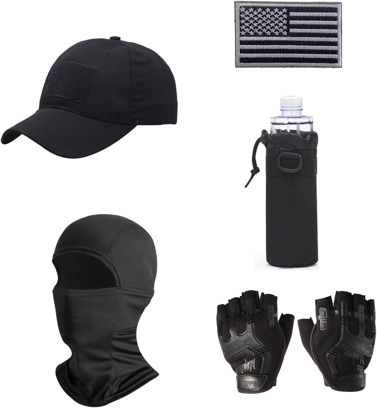 Tactical Vest Set for Men - Airsoft Paintball Gear and Equipment(Black)