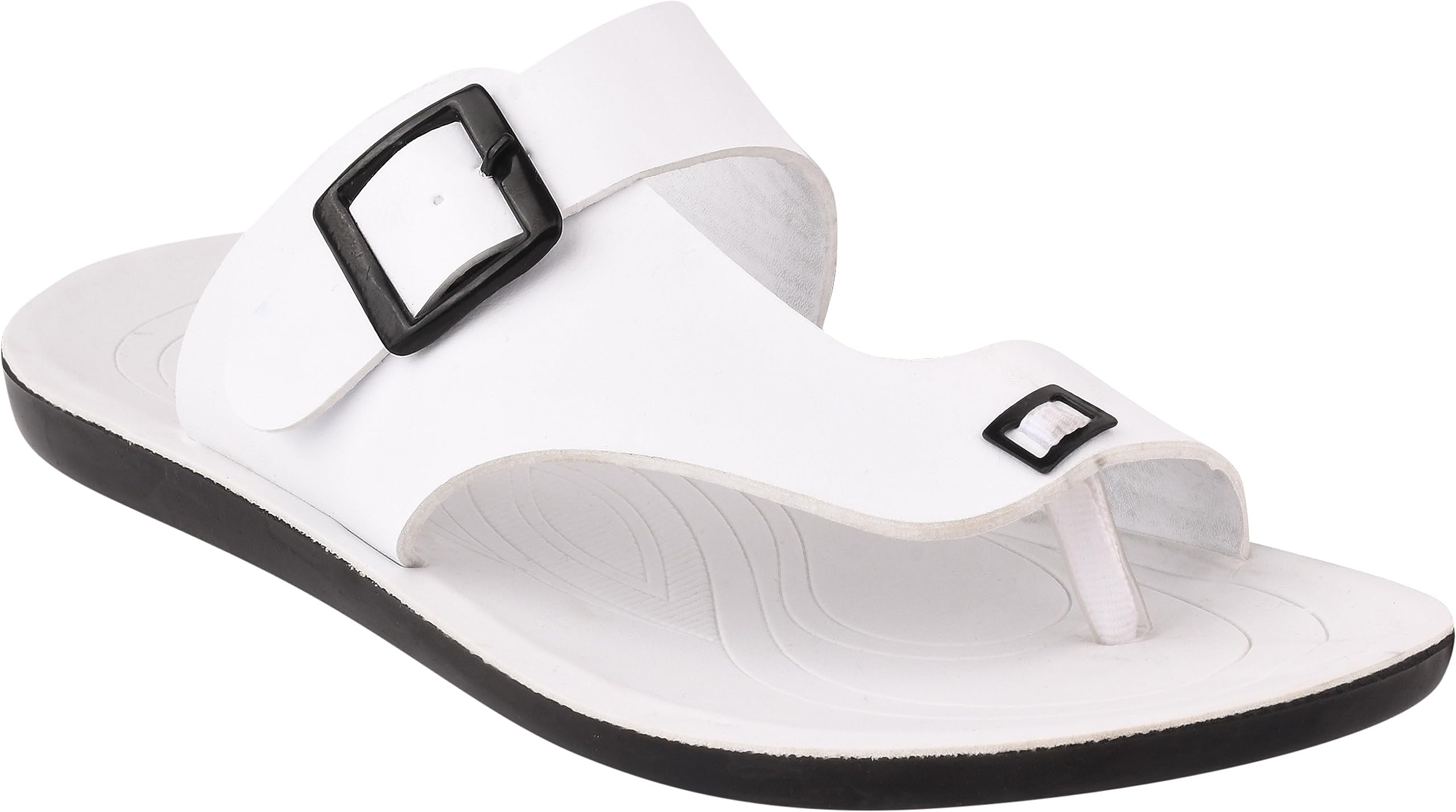 pu-pine Men's Trendy Stylish Flip-Flop Flats – Comfortable Slippers for Casual Wear |White|-picture-13