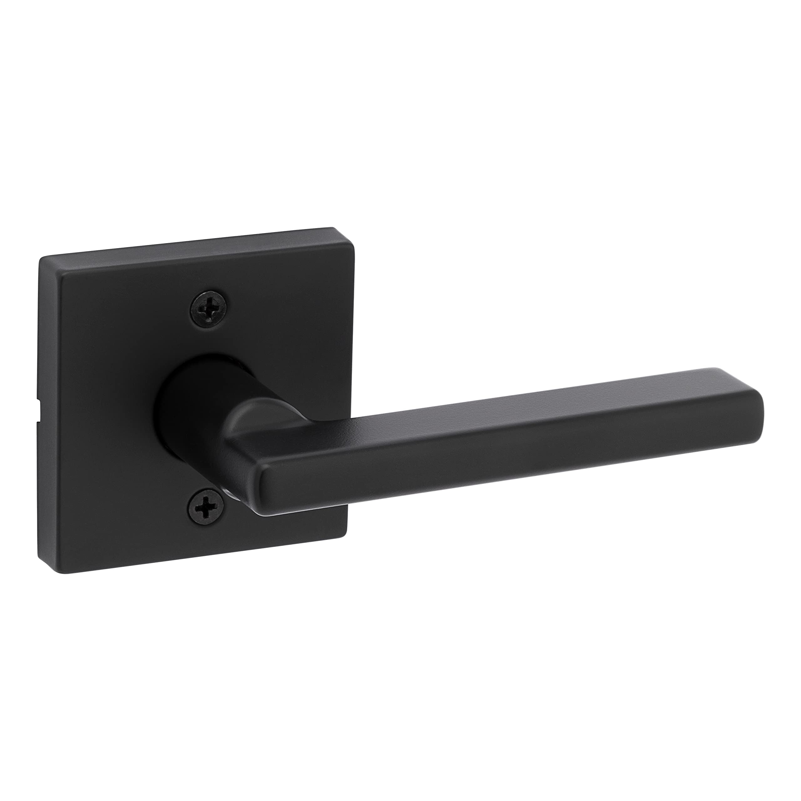 Halifax Dummy Door Handle, Single Sided Lever for Closets, French Double Doors, and Pantry, Matte Black Non-Turning Reversible Interior Push/Pull Lever, with Microban Protection