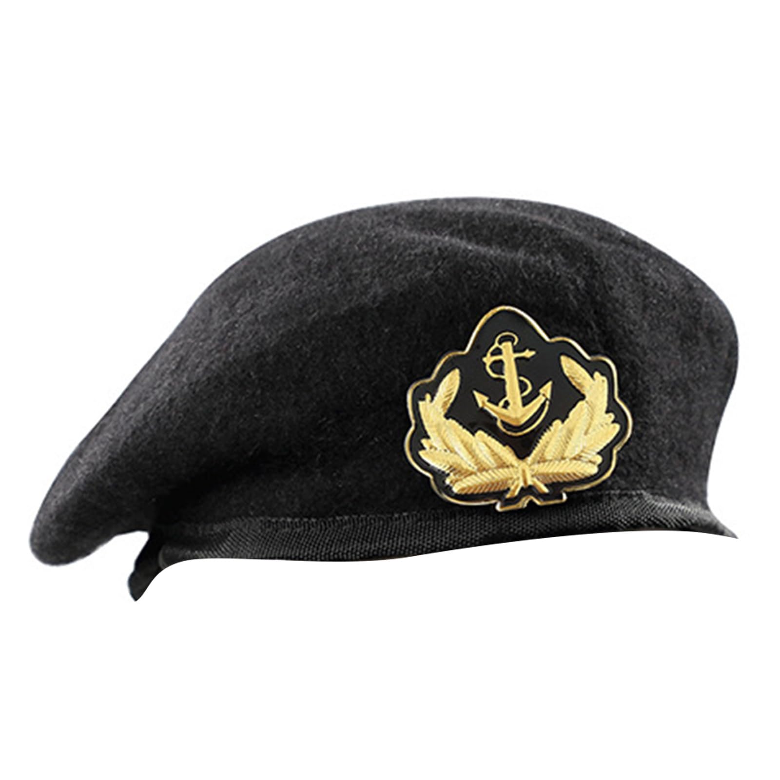 Dsgzkk Wool Berets Embroidered Security Uniform Accessories Captain Professional Security Captain Caps Cosplay