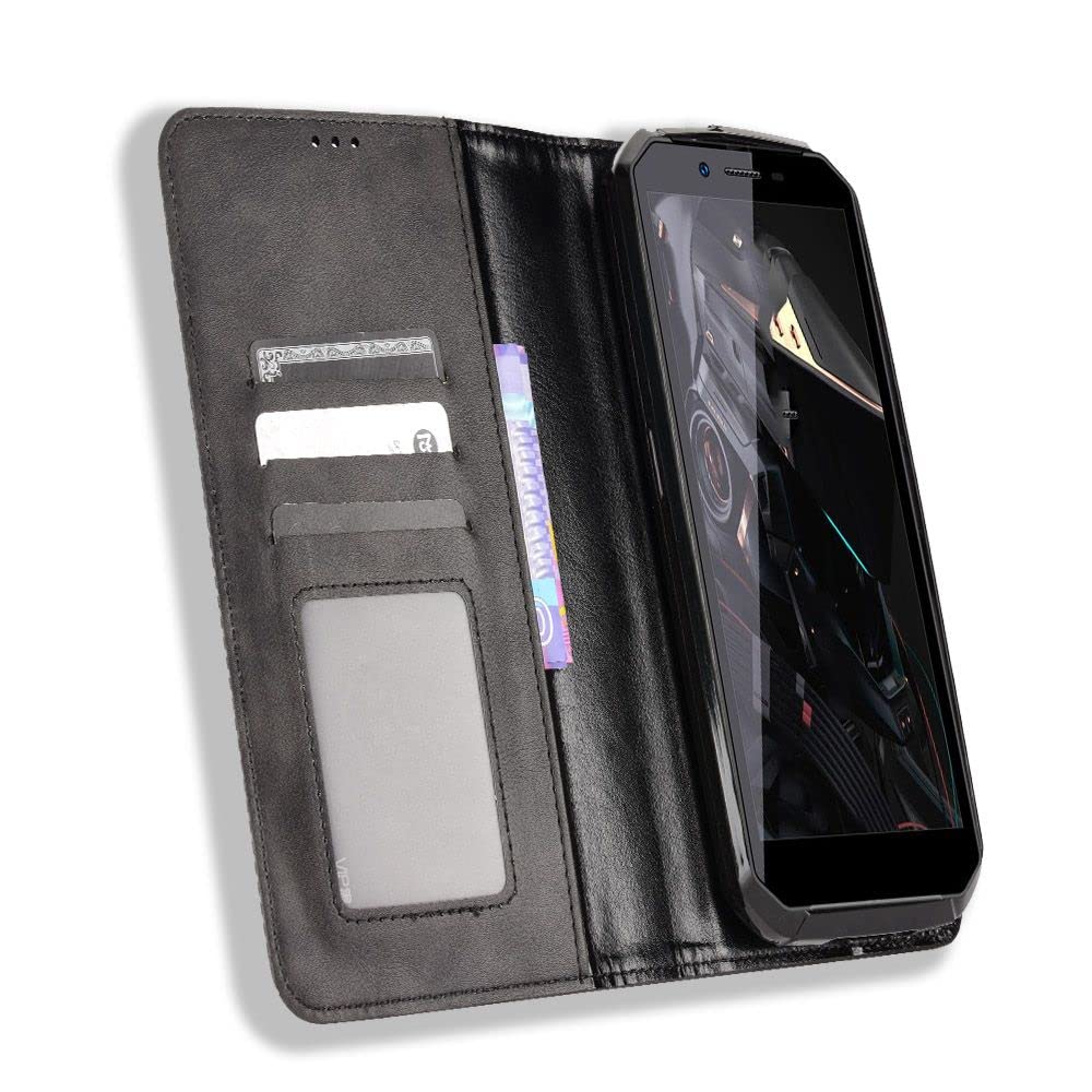 Custodia Portafoglio Oukitel WP18 Con Slot Per Schede, Motivo Diamante E Cordino – Colore Oro