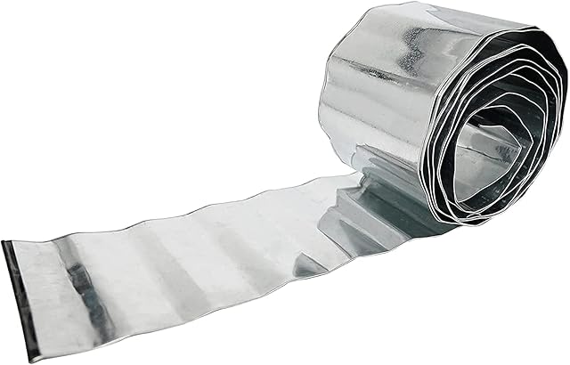 Ram® Heavy Duty 5M Metres Galvanised Steel Lawn Edging Garden Plant Border (16.5cm High) (1 X 5M)