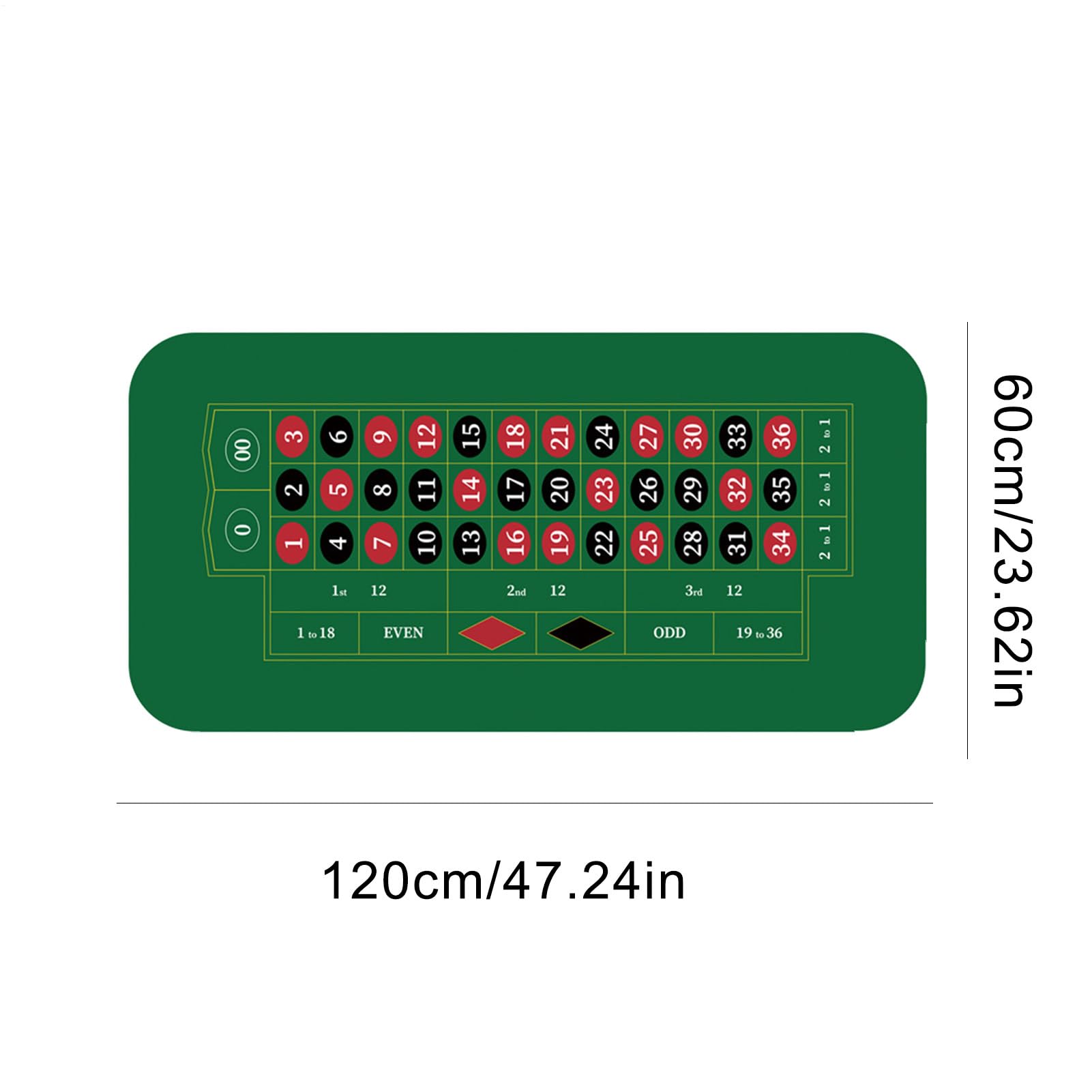 Piano del tavolo da poker, copertura del tavolo, grandi vassoi di | Poker - Tappetino da tavolo da poker antiscivolo, 120 x 60 cm, per feste, collezione di fon