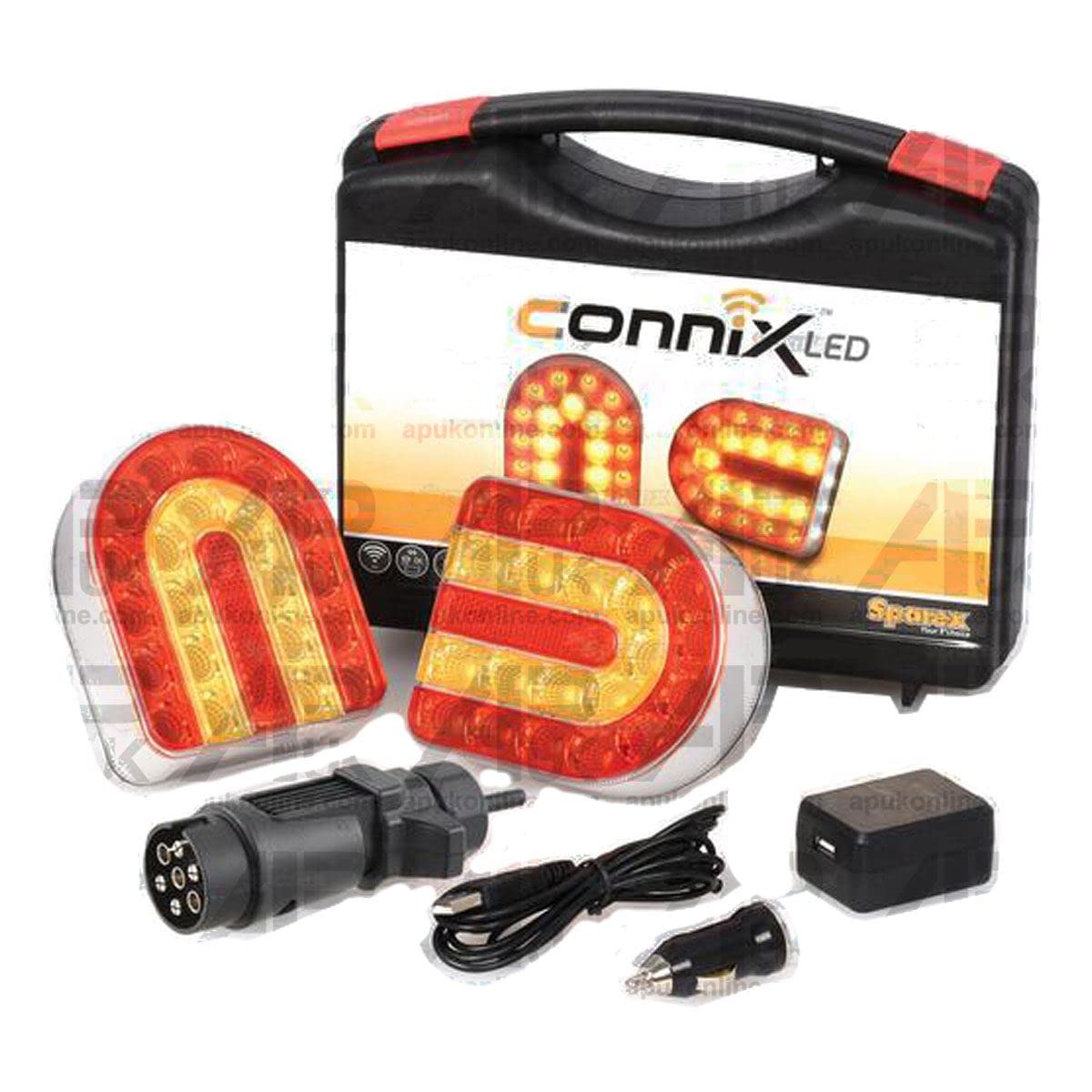 APUKConnix Wireless LED Magnetic Rear Brake Tail Stop Trailer Light Lamp Kit Set