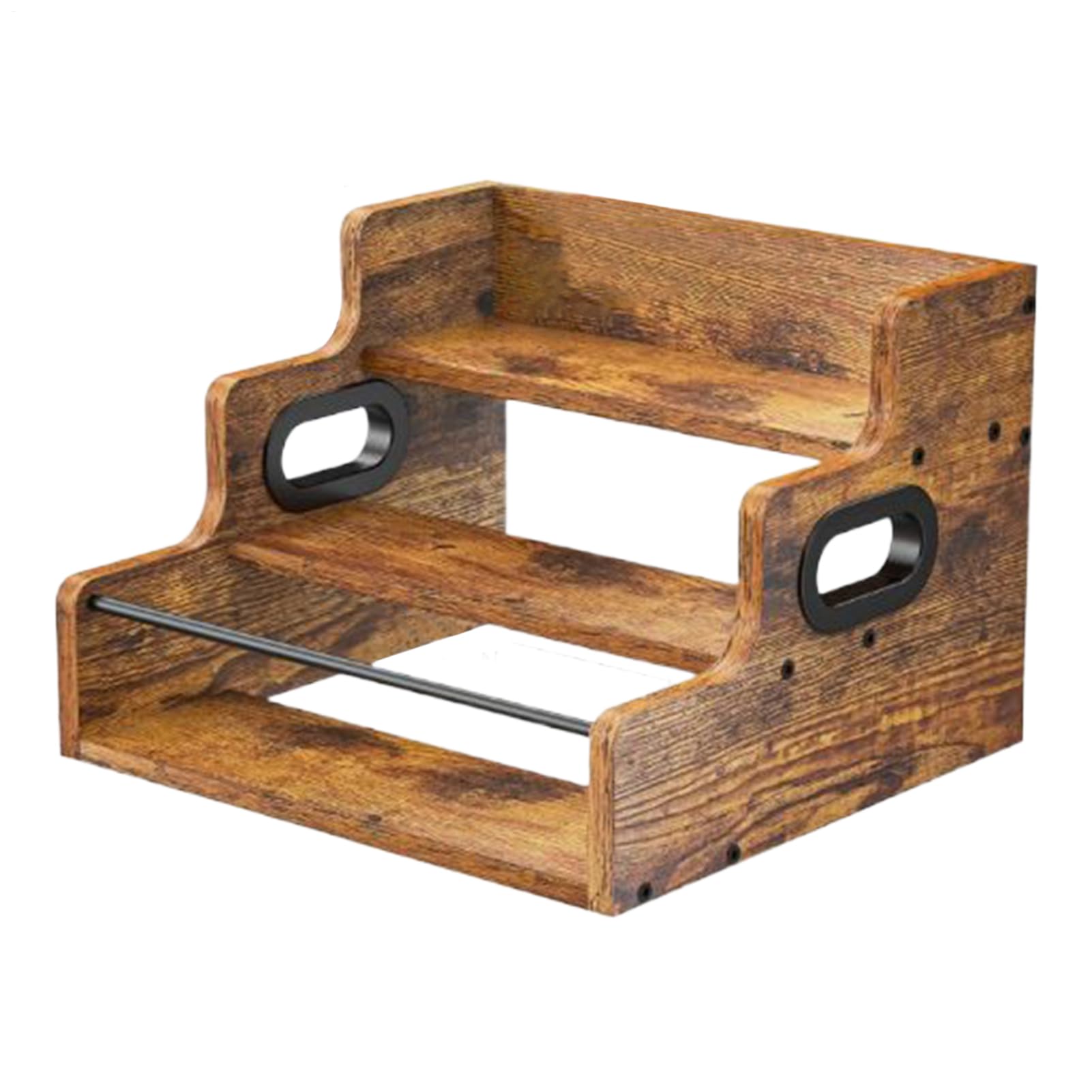 Mensola Espositiva Per Bottiglie Da Bar Espositore Vintage In Legno A 3 | Portavino Da Banco Casa Cucina Club Caffè Bevande Cosmetici Collezionisti Occasioni