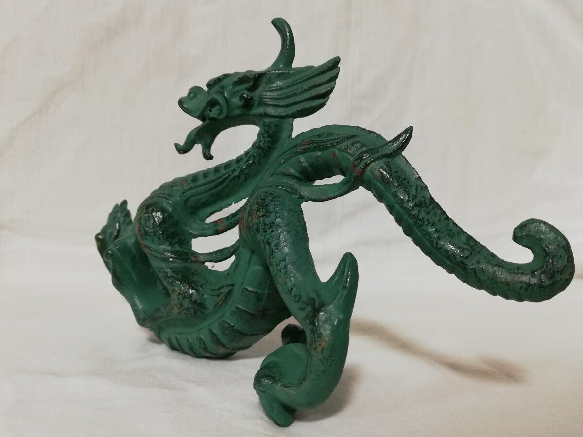 Amazon.co.jp: 青銅 龍 ドラゴン 置物 開運 風水 竜 オブジェ