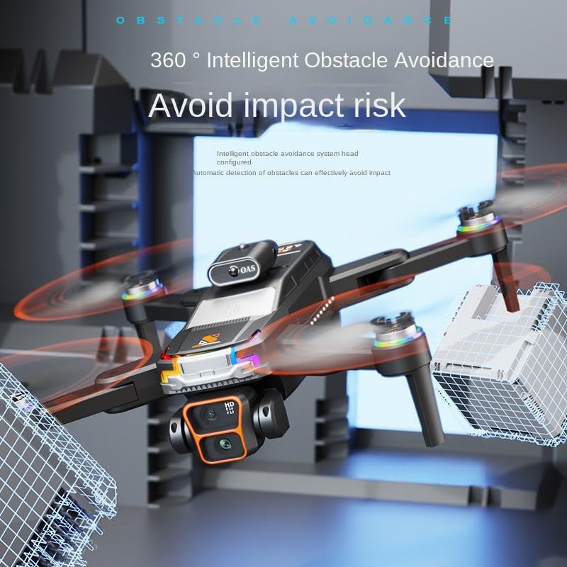 Image of dRoNe wItH hD DuAl cAmErA BrUsHlEsS MoToR, oNe cLiCk tAkEoFf /lAnDiNg FlIp rOlLiNg gEsTuRe cOnTrOl wI-Fi cAmErA ReMoTe cOnTrOl -X DrOnE (JS39P)