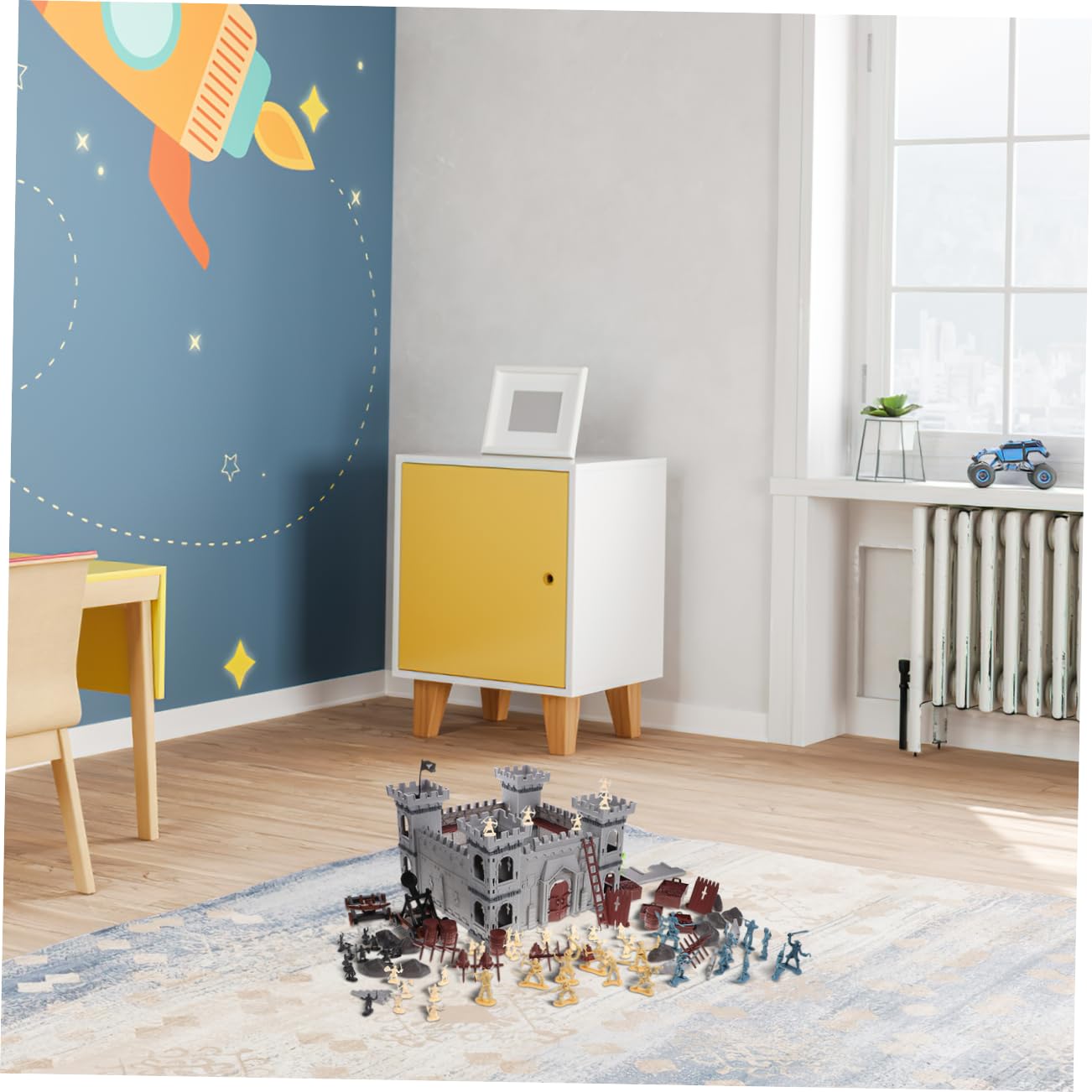 Toyvian Set Castello Pirata da Assemblare DIY 310 Pezzi in Plastica | Soldatini, Borsa Inclusa, Stile Pirata, per Gioco Educativo e Decorativo