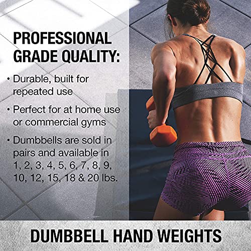 Spri Dumbbells Hand Weights Set Of 2 - 8 Lb Vinyl Coated Exercise & Fitness Dumbbell For Home Gym Equipment Workouts Strength Training Free Weights For Women, Men (Black) #TOP4