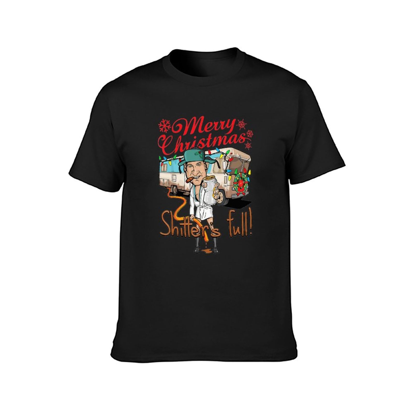 Christmas Cousin Eddie Shitter's Full Unisex T-Shirt Printed Tee Graphic Top Men Black Shirt L