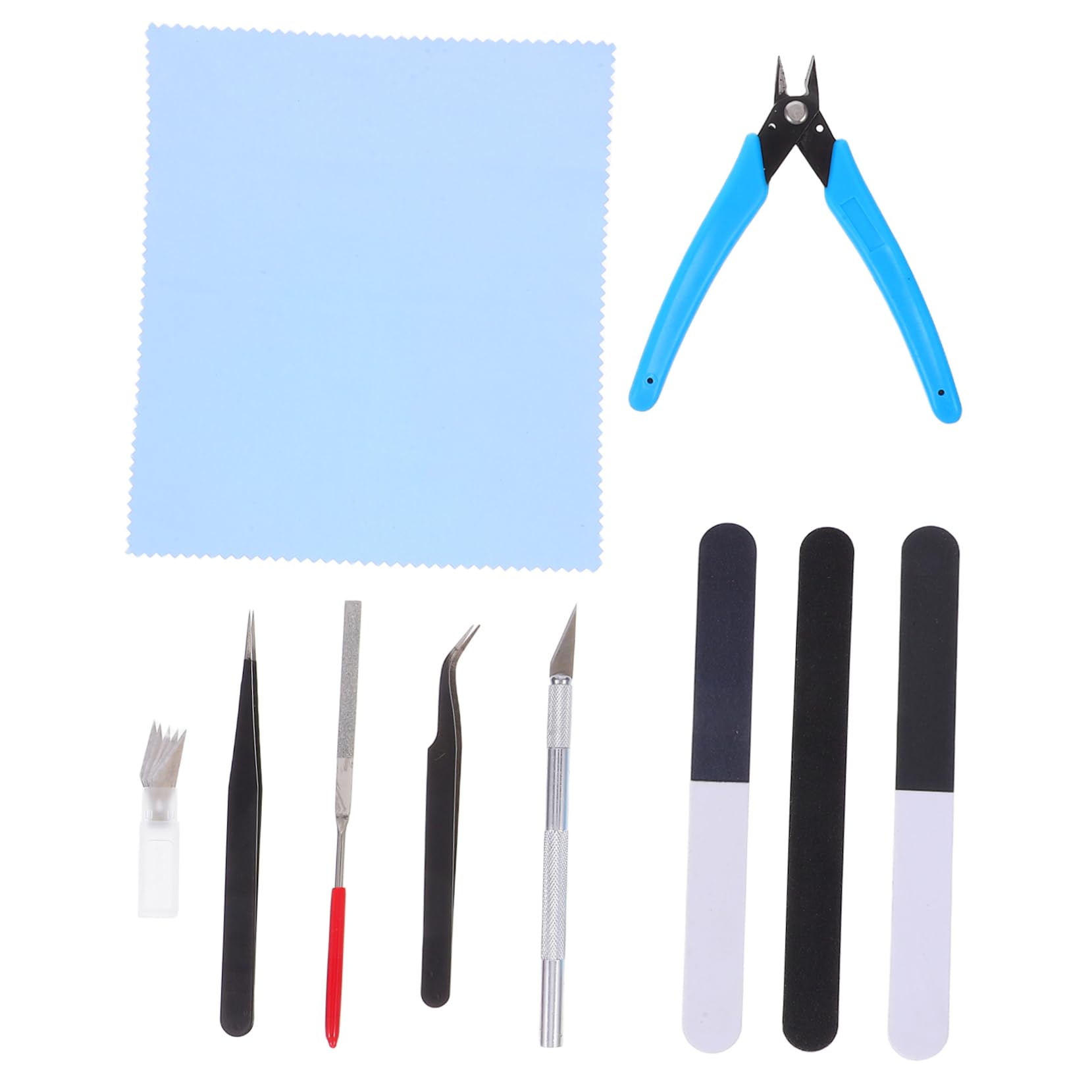 Kit Strumenti Modellismo 10 Pezzi Principianti e Professionisti