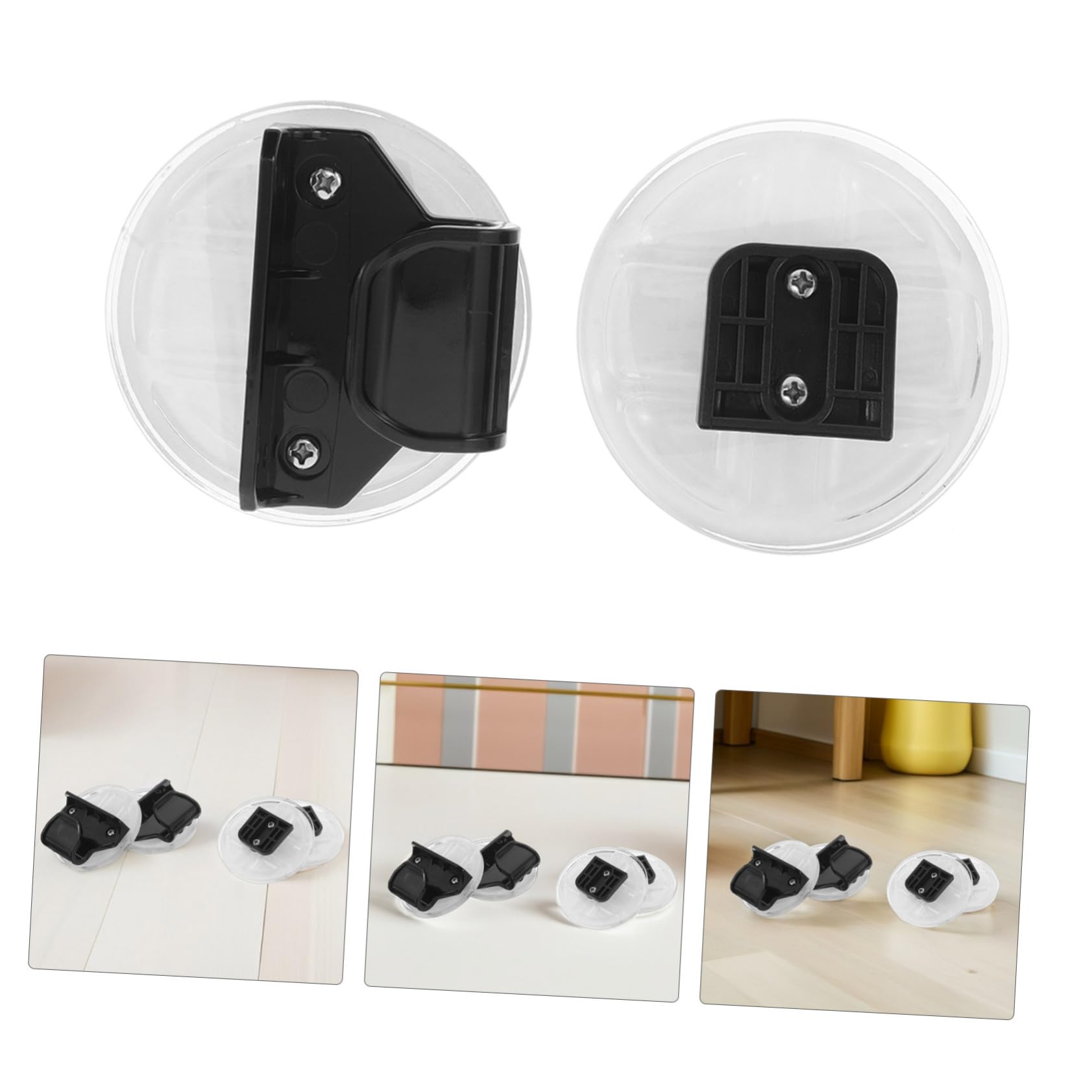 2 Juegos Repuesto para Puerta de Seguridad Retráctil para Bebés Conectores de Extensión de Plástico para Barrera Infantil Interior Placas de Unión para Protección Infantil Fácil