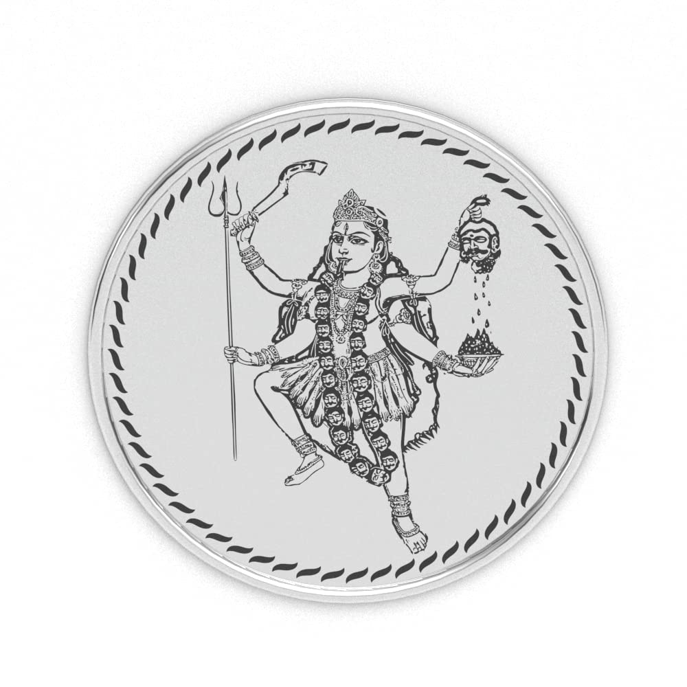 AuGrav Jewels Kali mata - Maa Kali Bhajan 999 Pure Silver Coin 10 grams, Certified (B0BVZPYSPC) Amazon Price History, Amazon Price Tracker