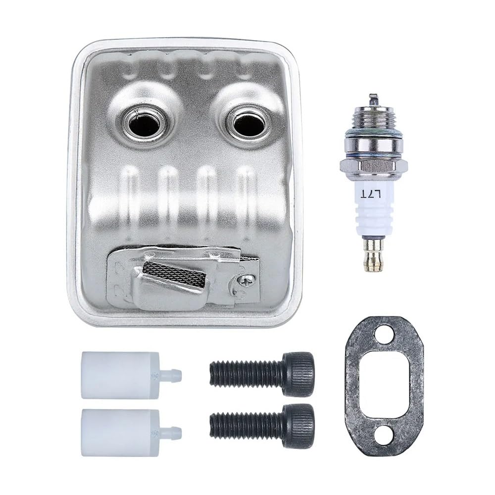 Kit de Filtro de Combustible con Tornillo silenciador Compatible con 450 445 445e w bujía repuestos de Motosierra de Gasolina OEM 544147702