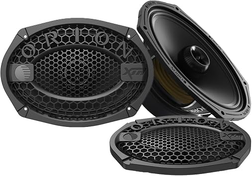 Orion XMT69.4 Water-Resistant 6x9 Midrange Speaker w/Neodymium Bullet Tweeter, 1600W Max, 400W RMS, 4 Ohm All-Weather Pro Audio for Cars, Boats, Motorcycle, Jet Skis, ATVs & Powersports Pair