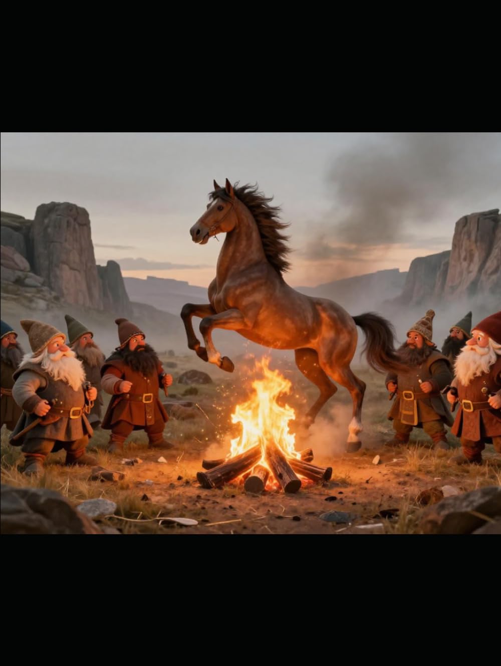 The Dancing Of The Fires.: The Horses and the Dwarves and how they found courage?