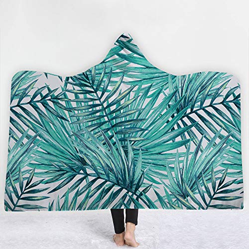 Couverture à capuche tropicale 130x150cm en peluche douce pour canapé - 3