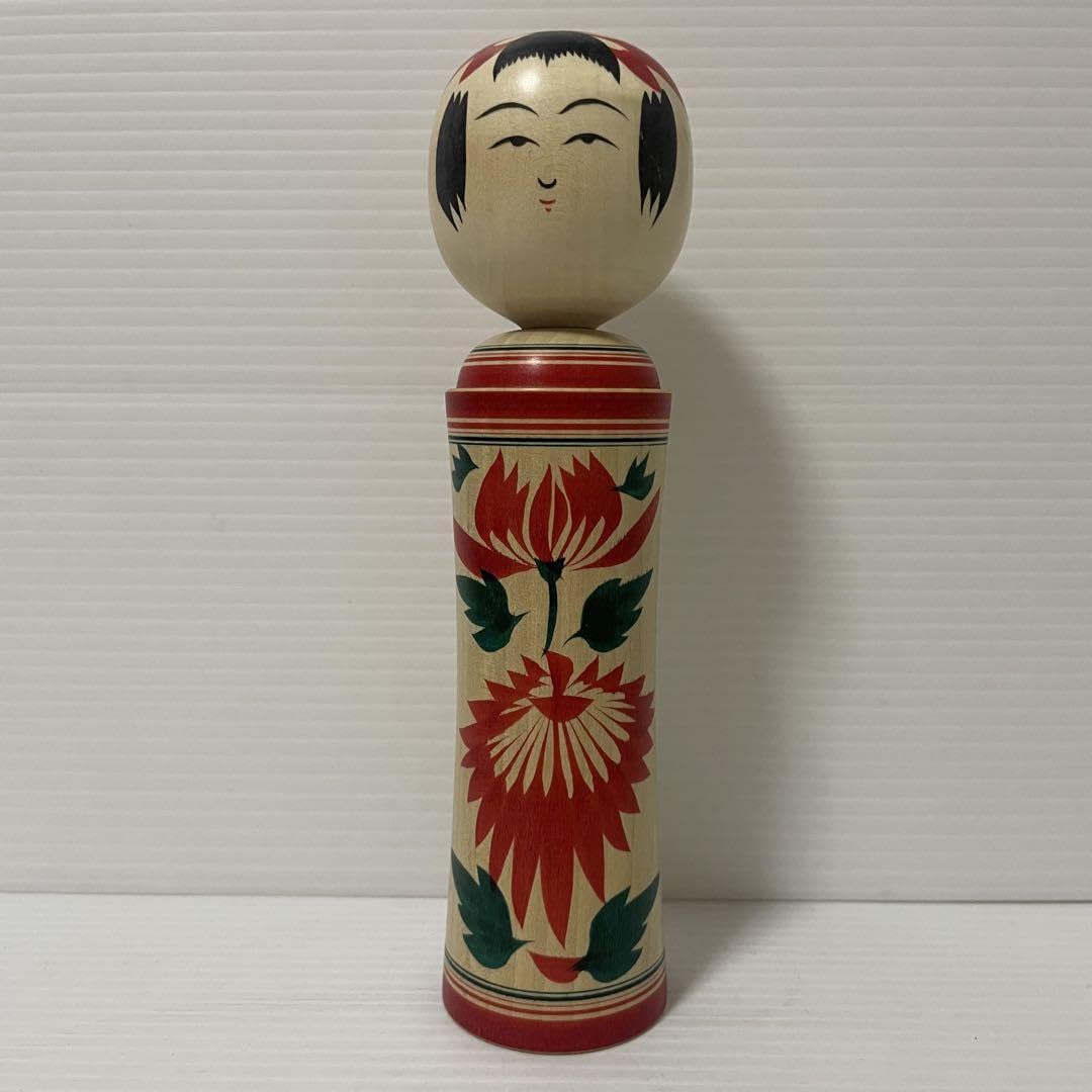 Naruko Kokeshi Doll with Bookmark Traditional Japanese Wooden Craft Handmade