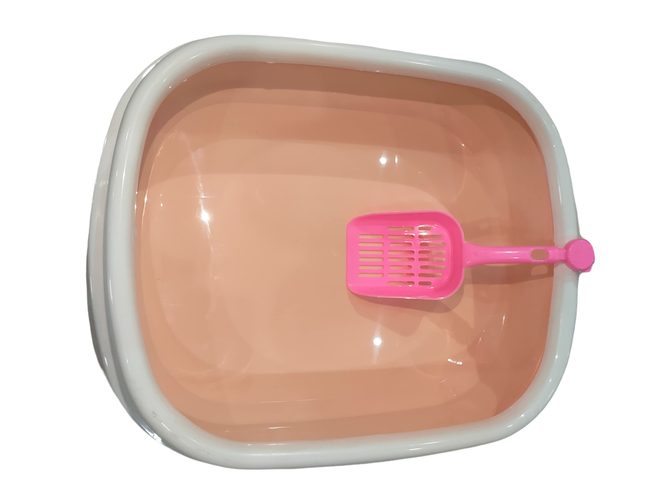 Woofy Cat Litter Tray with Rim/Semi Closed Style of Cat Litter Basin, Cat Litter Box + Free Cat Litter Scooper-Colour May Vary (B09GNNG2K9) Amazon Price History, Amazon Price Tracker