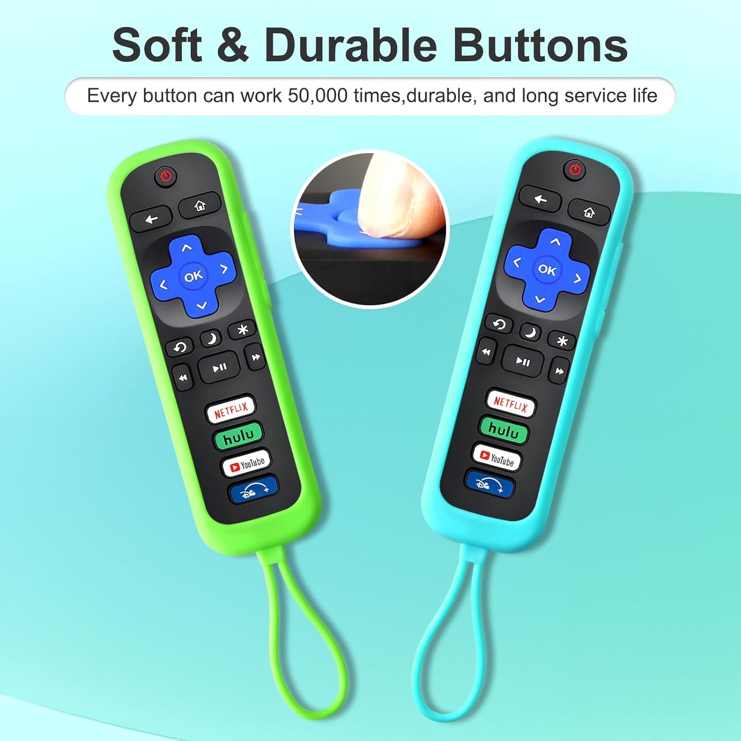 Roku Remote Replacement Roku Player Remote Replacement Dorwrnln Universal Remote For Roku TV, Replacement Remote With Remote Case, Compatible With TCL Hisense Sharp Philips JVC RCA Sanyo LG Haier Roku TVs, Not