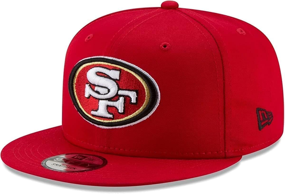 New Era NFL 9FIFTY Team Color Adjustable Snapback Hat Cap - One Size, San Francisco 49ers - Red, One Size