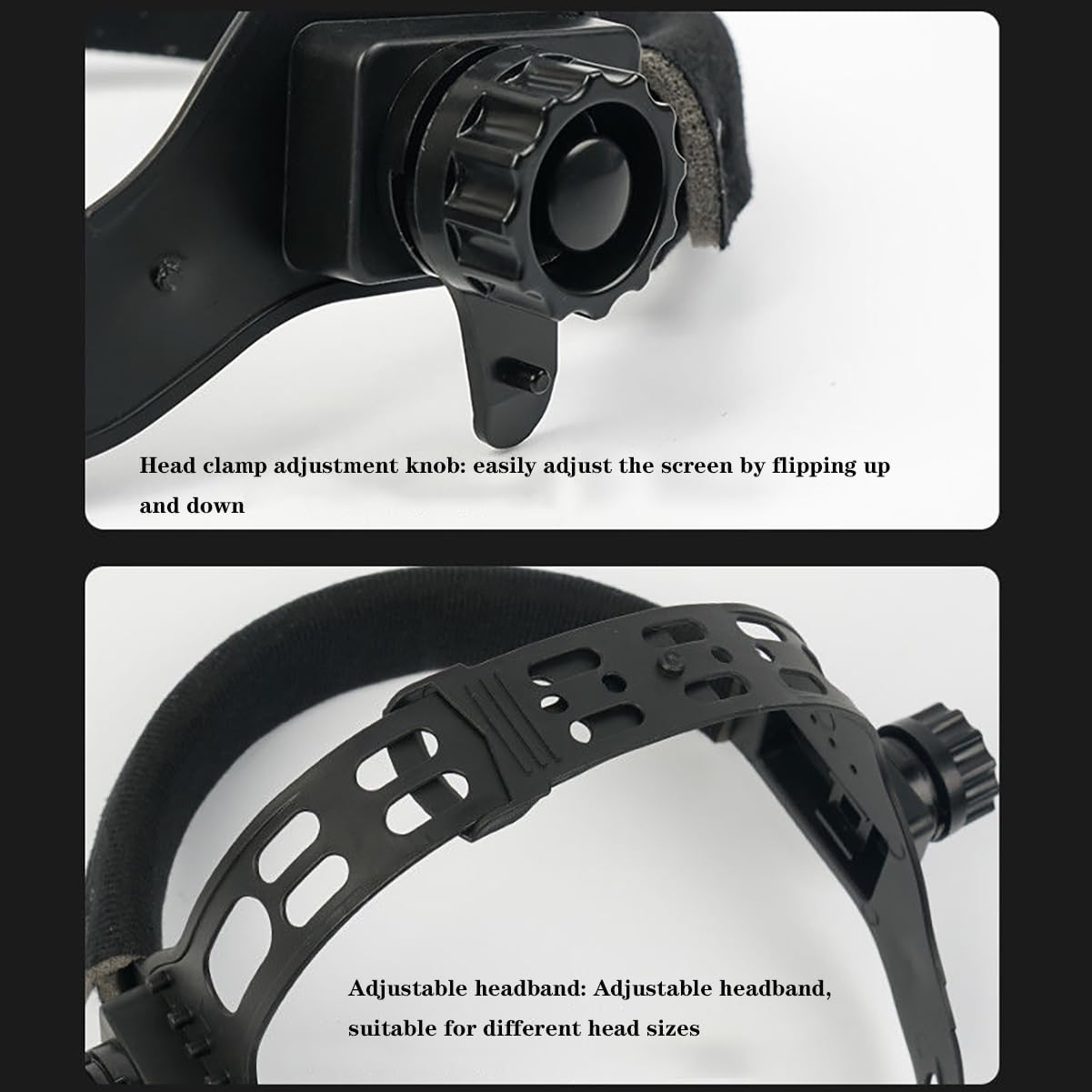 Copertura facciale per Saldatura fotoelettrica Automatica, Maschera Protettiva Leggera, Cappuccio per Arco Argon, Occhiali,Nero