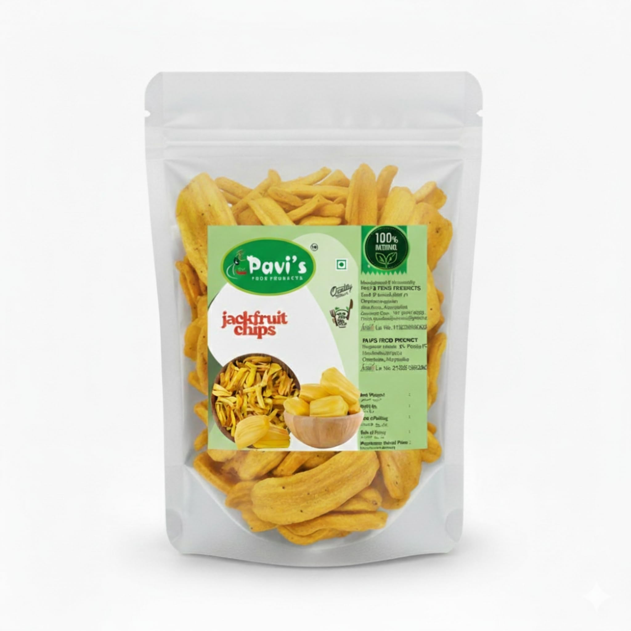 Authentic Kerala Jackfruit Chips - Crunchy, 100% Natural, Fried in Coconut Oil, Traditional Snack, Gluten-Free, Perfect for Gifting, Parties, and Daily Snacking (400 grm)