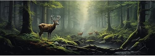 Miniatura 2 de Kits de pintura de diamantes de ciervo del bosque para adultos, kit de pintura por números para adultos, kits de arte de diamantes para adultos,