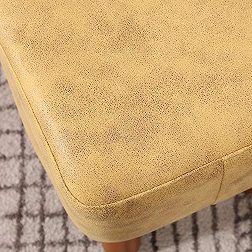 Tabouret de canapé jaune moderne avec repose-pieds de salon - 7