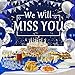 Farewell Party Decorations for Men Women, We Will Miss You Banner Backdrop Going Away Party Decor for Coworker Friends Navy Blue Silver Confetti Balloons Retirement Office Work Job Change Goodbye Party Supplies